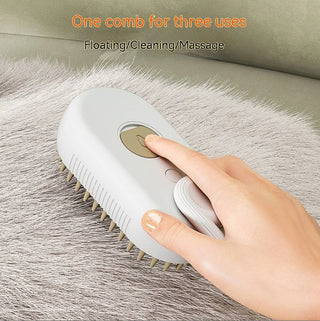 Steamy Brush For Pets With Electric Mist Spray-3 In 1 Pet Hair Removal