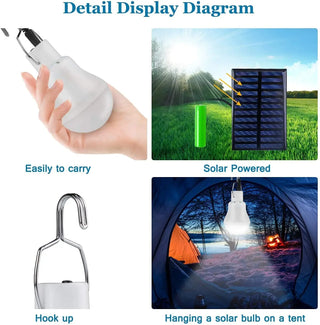 LED Solar Hanging Bulb with Remote